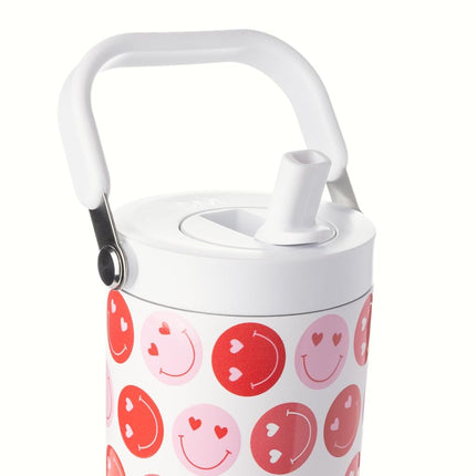 Simple Modern Valentine's Day Trek Pivot | 30oz Flip Straw Tumbler with Handle | Gifts for Her | Water Bottle & Boot | Interchangeable Straw & Chug Lids | Stainless Steel Jug | Happy Heart Eyes