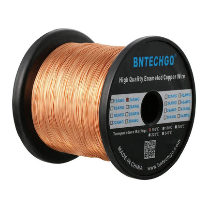 BNTECHGO 24AWG Magnet Wire 3lb Natural Enameled Co