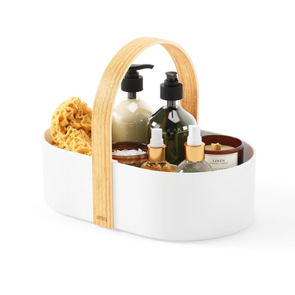 Umbra Bellwood Caddy, Wooden Handle Makeup Organiz