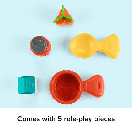Fisher-Price Baby & Toddler Toy Laugh & Learn Learning Kitchen Playset with Music Lights & 5 Play Pieces for Kids Ages 6+ Months