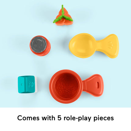 Fisher-Price Baby & Toddler Toy Laugh & Learn Learning Kitchen Playset with Music Lights & 5 Play Pieces for Kids Ages 6+ Months