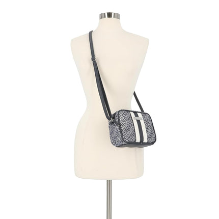 Nautica Women's Candid Camera Adjustable Crossbody, Indigo (Lakeside Jacquard), One Size