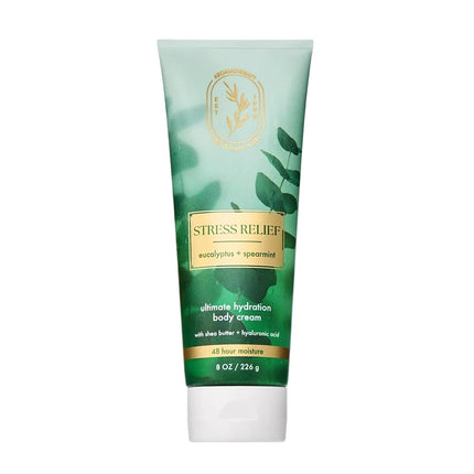 Bath & Body Works Aromatherapy Stress Relief Eucalyptus Spearmint Body Cream 8 oz / 226 g