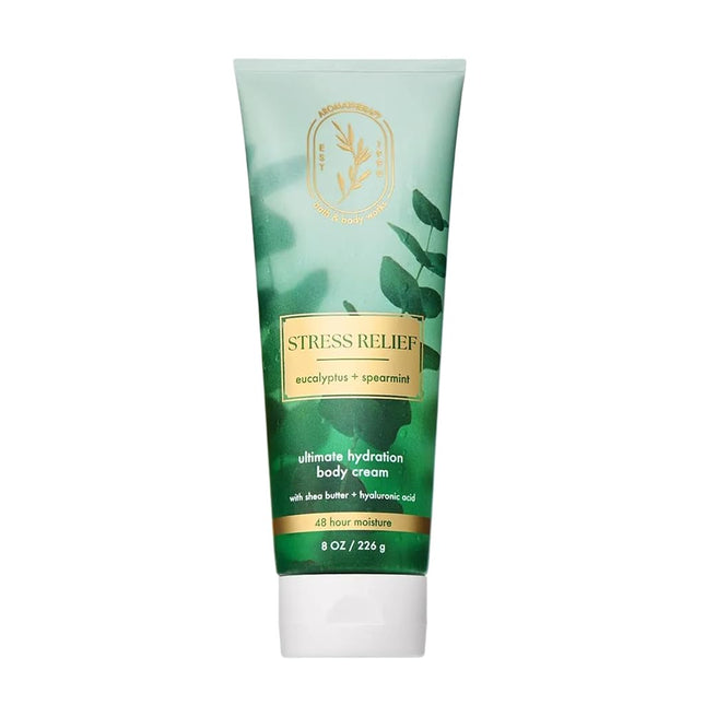 Bath & Body Works Aromatherapy Stress Relief Eucalyptus Spearmint Body Cream 8 oz / 226 g