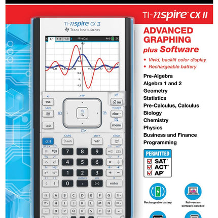 TI-Nspire CX II Color Graphing Calculator with Student Software
