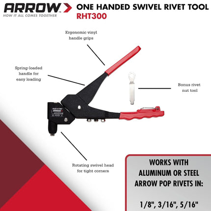 Arrow RHT300 Twister Swivel Head Rivet Tool