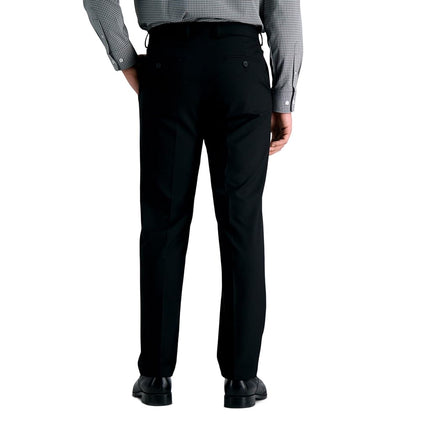 Haggar J.M Pantalon pour homme Jm Sharkskin Superflex Waist Straight Fit Flat Front, Noir, 30W x 30L