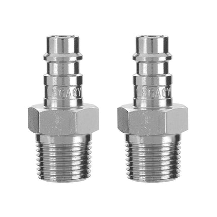 Flexzilla Pro Enchufe de alto flujo (Paquete de 2), cuerpo de 1/4", MNPT de 3/8" - A53640FZ-2PK