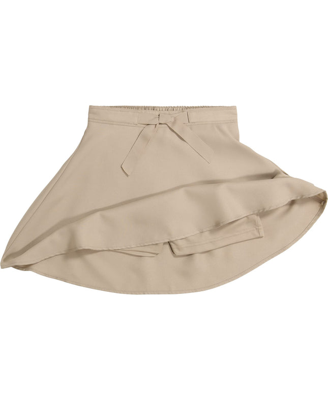 Falda pantalón de uniforme escolar de niña IZOD con cintura de punto y bolsillos funcionales, resistente a las arrugas, Skater caqui, 16