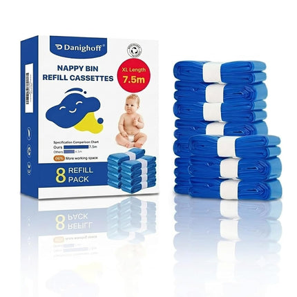 Nappy Bin Refills, 7.5m Extra-Long Diaper Pail Bag