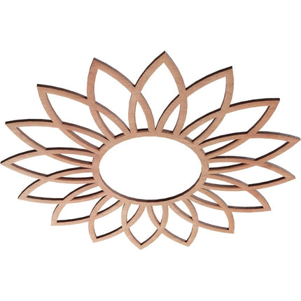 Ekena Millwork CMWP20X20X0375DACH Daisy Wood Fretwork Pierced Ceiling Medallion, 20"OD, Cherry