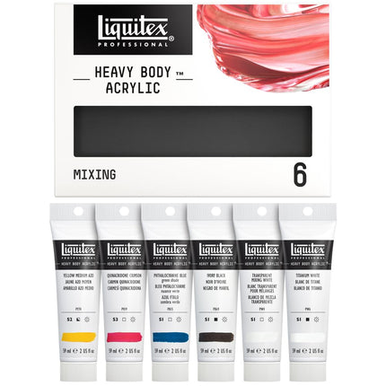 Liquitex Professional Heavy Body Acrylic Paint Set, Mixing 6