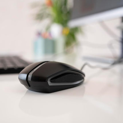CHERRY GENTIX 4K, Wired Mouse, Ideal for Use with Ultra-HD Monitors, 6 Buttons, up to 3600 Dpi, Symmetrical Design, 1.8 m Long Cable, Black