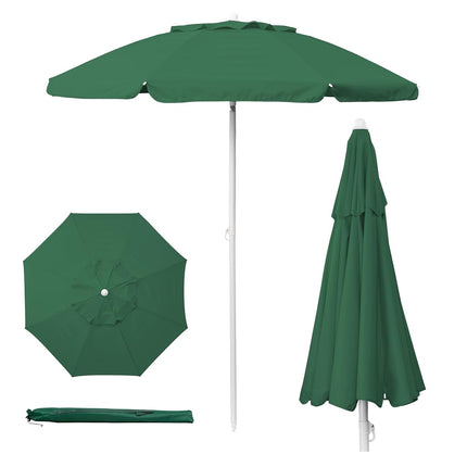 ONIVA POUR L'HEURE DU PIQUE-NIQUE - un parasol de plage d'extérieur de 1,68 m - Petit parasol de patio - Parasol de chaise de plage, (Vert Chasseur)