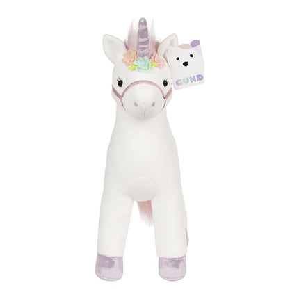 GUND Lily Plush Toy Pink Unicorn 1 Year Old White 15"