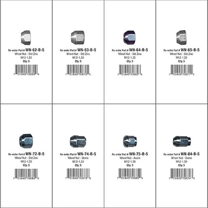 Surtido de tuercas de rueda Dynamic DY-WN-12 Kit B