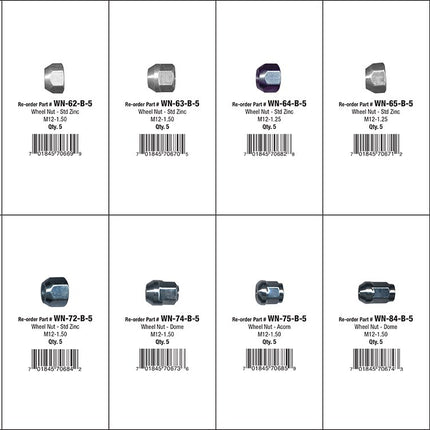 Dynamic DY-WN-12 Wheel Lug Nut Assortment Kit B