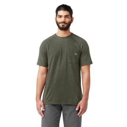 T-shirt Dickies Performance Cooling à manches courtes pour homme, Vert mousse, 4TG