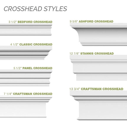 Ekena Millwork CRH07X64 64-Inch Bottom Width x 67 1/2-Inch Top Width x 7 1/4-Inch H x 1-Inch P Crosshead with Trim