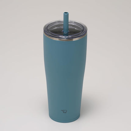Zojirushi SX-HA89H-GM Stainless Tumbler with Straw 30 ounces Aqua Green