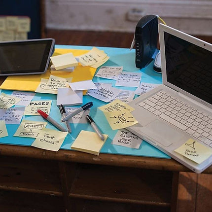 Notes Post-it 100 % recyclées, 76 mm x 76 mm, 12 Blocs, les notes adhésives préférées des Américains, Jaune Canari, se retirent proprement (R330RP-12YW)