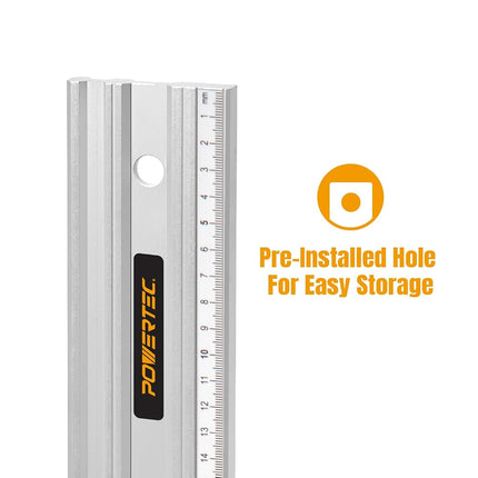 POWERTEC Escuadras de aluminio para maquinista de 18 y 38 pulgadas, para comprobar la deformación de la superficie, marcar/trazar líneas - Se utilizan con galgas de espesores para reparaciones de automóviles, comprobaciones de culatas (72111)