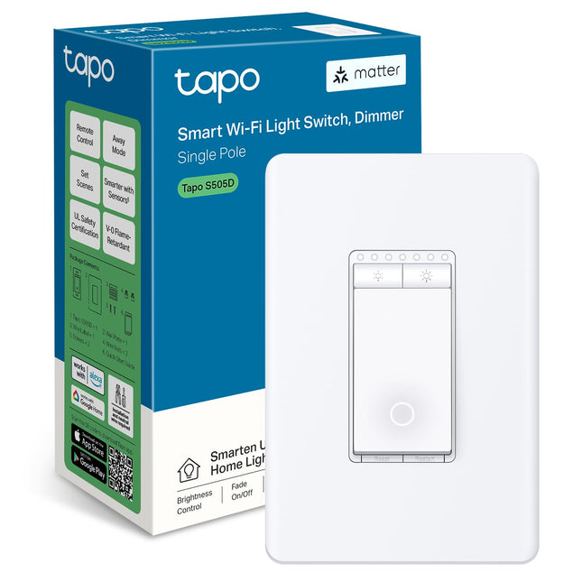 TP-Link Tapo Matter Smart Dimmer Switch: Voice Con