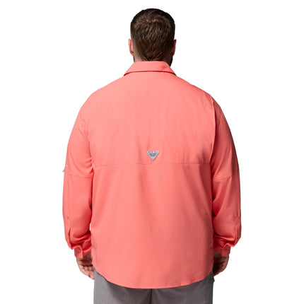 Columbia Mens PFG Tamiami Long Sleeve Fishing Shirt, Melonade, 2X Tall