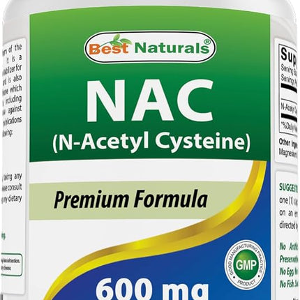 Best Naturals Nac N-Acetyl-Cysteine 600 Mg 250 Cap