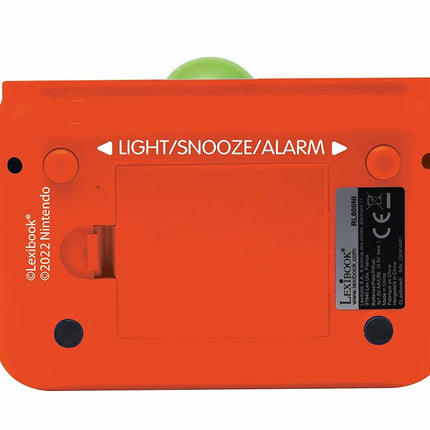LEXIBOOK Nintendo Super Mario Sound Effects-Kids Alarm Clock with Snooze, Orange/Green