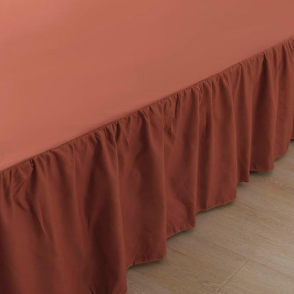 xuan dian Bed Skirt Full Size Ruffled Bed Skirts with Split Corners