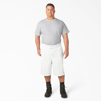 Dickies mens 13 Inch Loose Fit Multi-pocket Work athletic shorts, White, W50 US