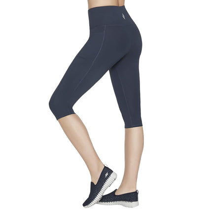 Skechers Women's High Waisted Capri, Blue, S
