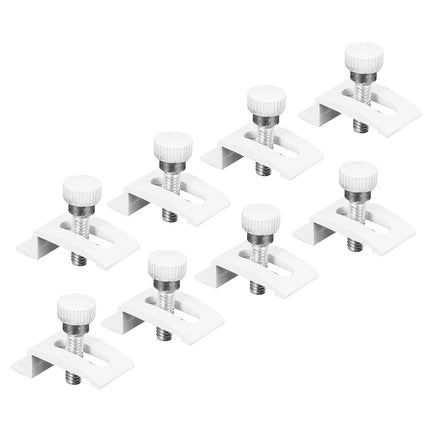 Prime-Line Products T 8725 Storm Door Panel Clip with Screws, 1/4-Inch, White,(Pack of 8)