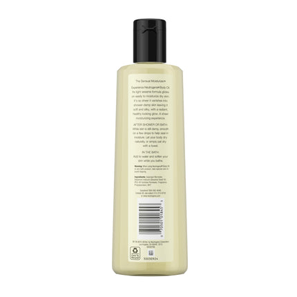 Neutrogena Lightweight Body Oil for Dry Skin, Sheer Moisturizer in Light Sesame Formula, 16 fl. oz