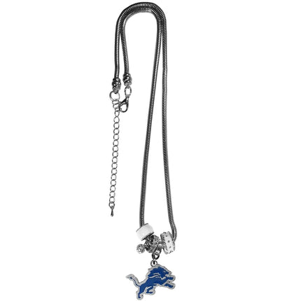 Siskiyou Sports NFL Detroit Lions Euro Bead Necklace, 18-Inch