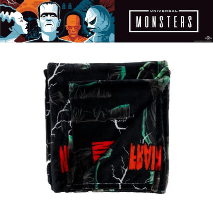 Franco Collectibles Universal Monsters Frankenstein Halloween Horror Throw Blanket, Super Soft Cozy Plush Bedding, 50" x 70", (Officially Licensed Product)