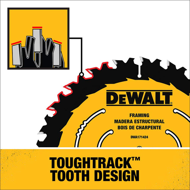 DEWALT DWA1612CMB 6-1/2-Inch 18/24-Tooth Circular Saw Blade, Combo, Pack of 1 (Packaging may vary)