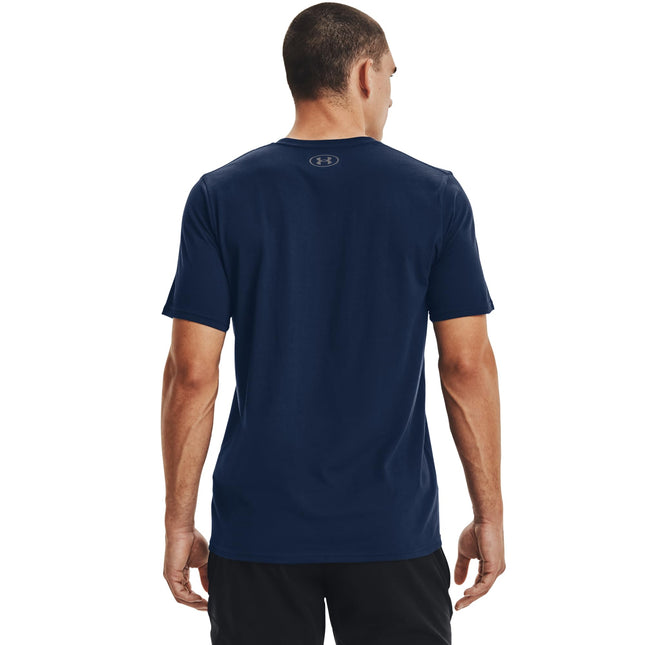Under Armour Mens Sportstyle Left Chest Short-Sleeve T-Shirt , Academy Blue (408)/Black , Medium