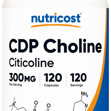 Nutricost CDP Choline (Citicoline) 300mg, 120 Vegg