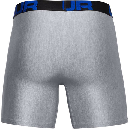 Under Armour Mens 2 Pack 6inch Tech Boxers Grey/Navy XS