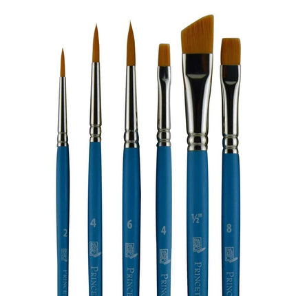 Princeton SelectArtiste Fine Art Multi-Technique Brush Set, 6 x Synthetic Brushes, Mixed Media, For Professionals & Students