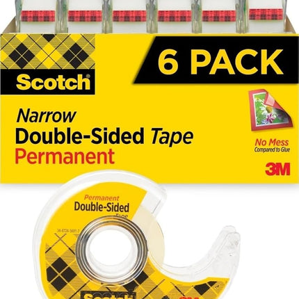 Scotch 3M Double Sided Tape - 6 Rolls