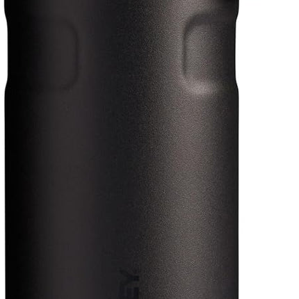Stanley IceFlow Flip Straw 2.0 Water Bottle 16oz | Built in Straw for Travel and Sports | Lightweight & Leak Proof | Insulated Stainless Steel | BPA Free | Black