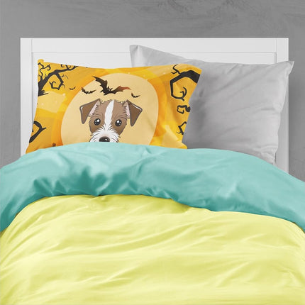 Caroline's Treasures BB1760PILLOWCASE Halloween Jack Russell Terrier Fabric Standard Pillowcase, Standard, Multicolor