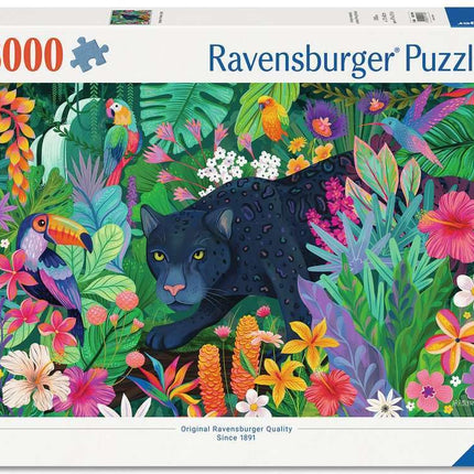 Ravensburger Adult Puzzles Panther in Flowery Jung