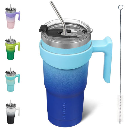 BJPKPK 600 ml Tumbler with Handle & Straw, Insulat