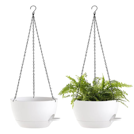 SQKH 10 Inch Hanging Baskets 2 PC with Chains, Sel