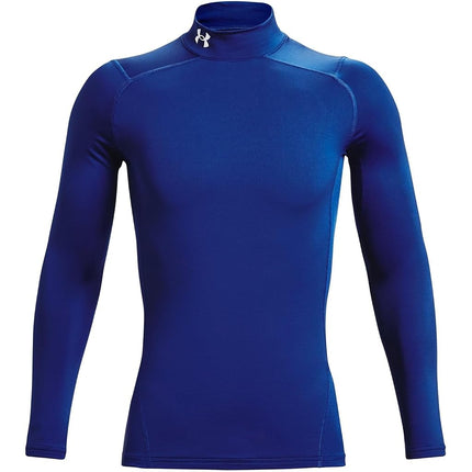 Under Armour ColdGear Armour Comp Mock para hombre, camiseta de hombre de doble capa con interior ultra cálido, capa base para correr, ciclismo y actividades en climas fríos, Royal / / White, XXL