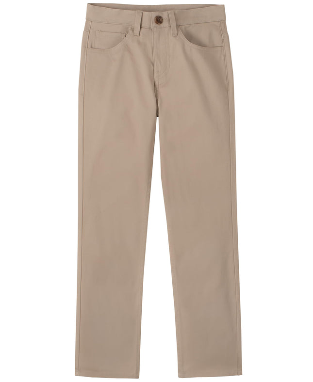 Nautica Boys' School Uniform Flat Front Pant, Khak
